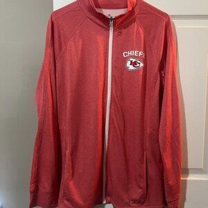 Majestic NFL Kansas City Chiefs Womens Full Zip Light Jacket Size XXL